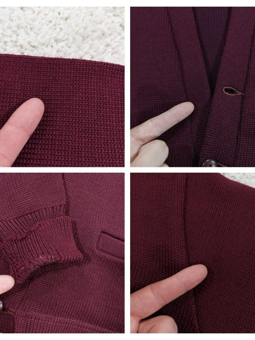Vtg 1950s Brunswick Knitting Mills Wool Blank Letterman Cardigan Fits Sz M